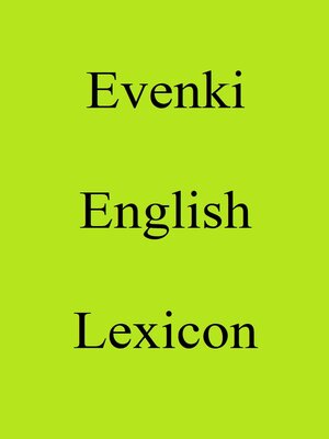 cover image of Evenki English  Lexicon